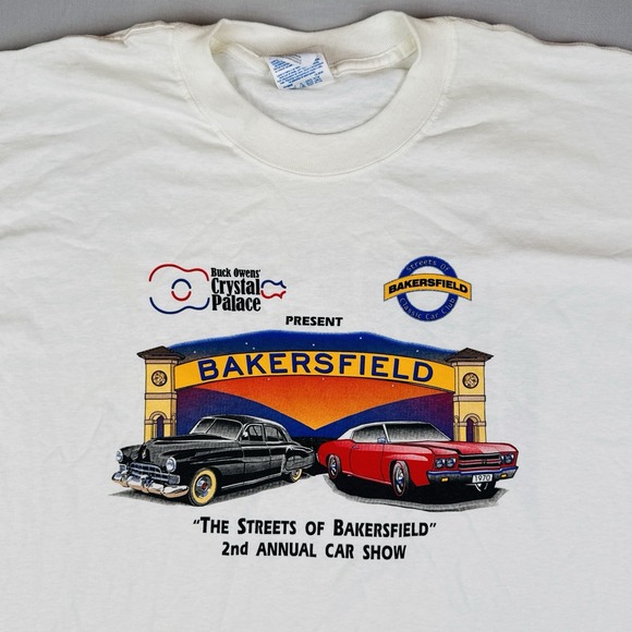 Gildan Other - Y2K Hot Rod T Shirt Bakersfield Streets of Bakersfield Car Show XL Sponsor